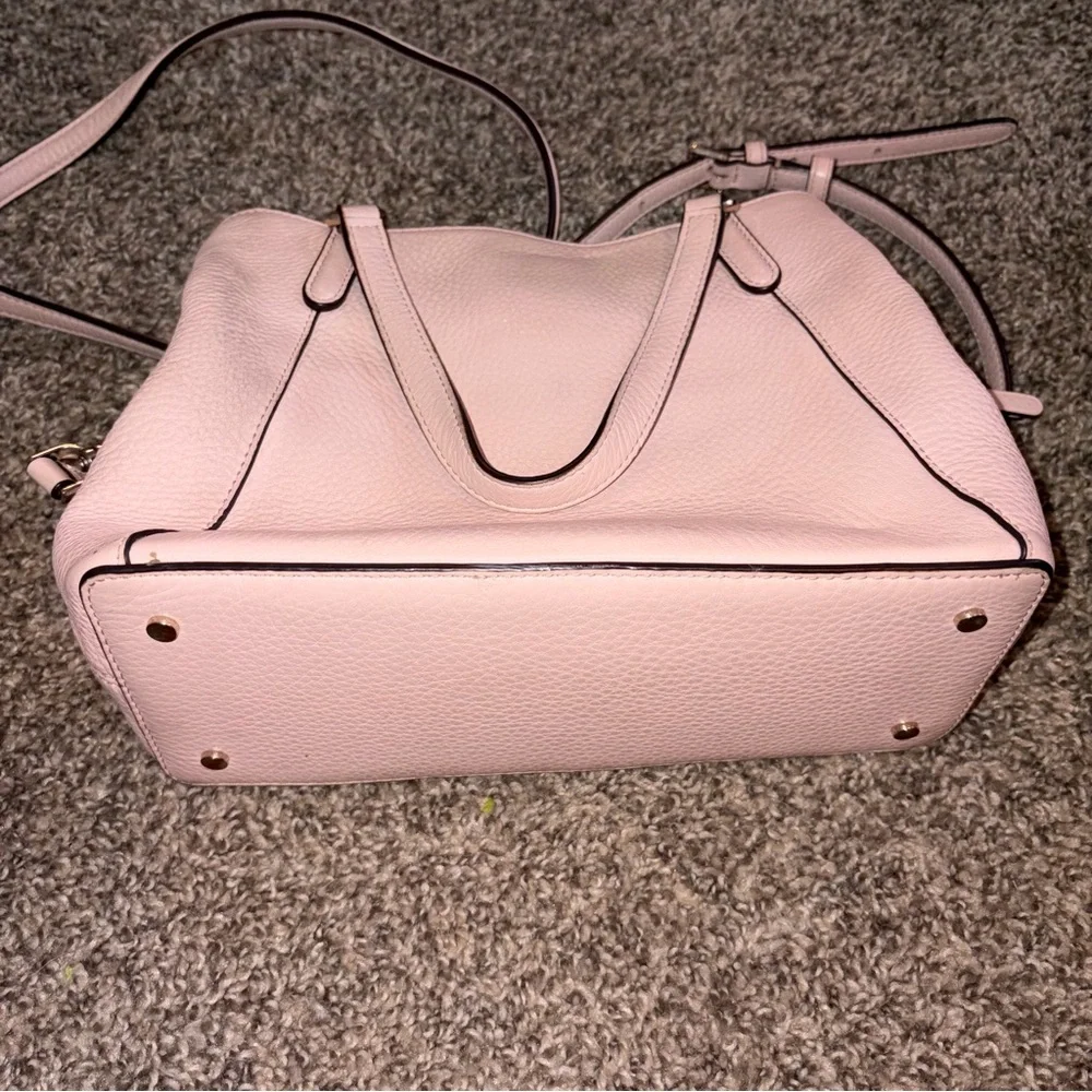 Kate Spade baby pink crossbody triple compartment hand bag